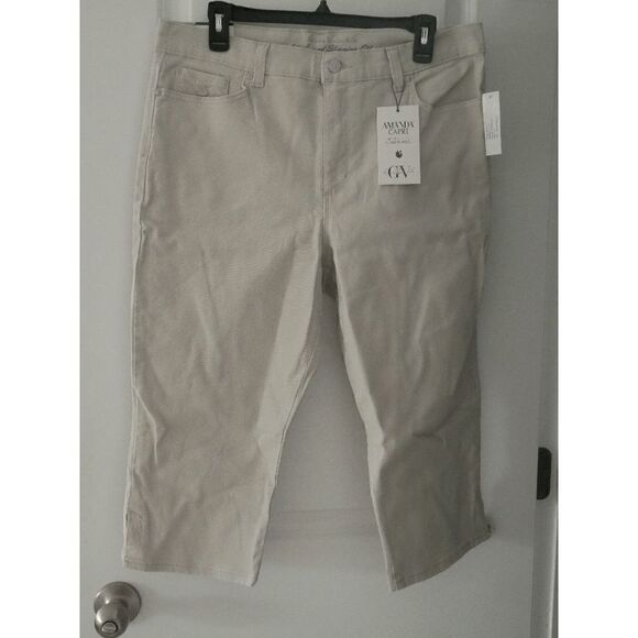 Gloria Vanderbilt Women's Amanda Capri Jeans Stonewood 14P - Picture 3 of 8